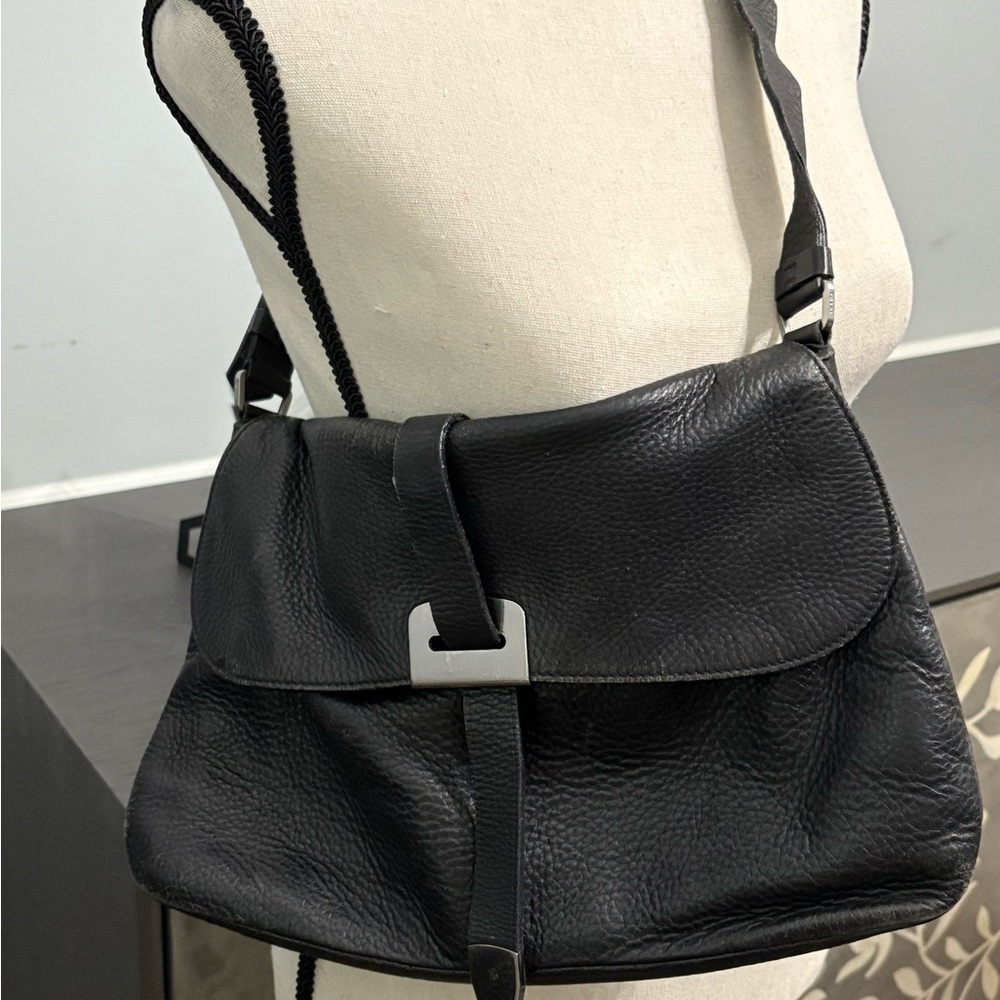 Prada Black Shoulder Bag with Silver Hardware
